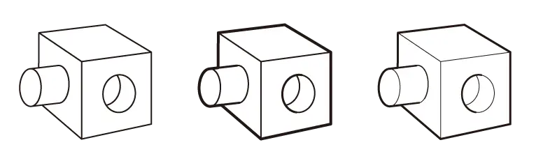 テクニカルイラストの線幅